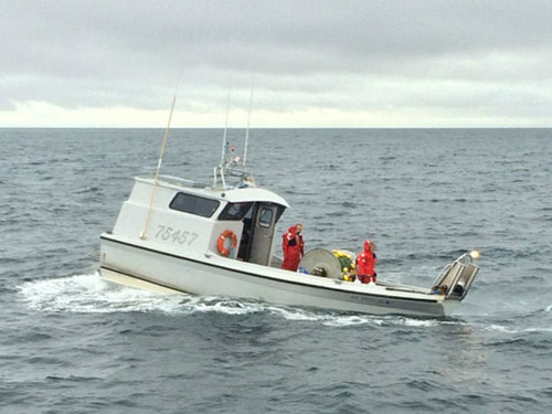 F/V Fishing Time Taking on Water (credit: U.S. Coast Guard)